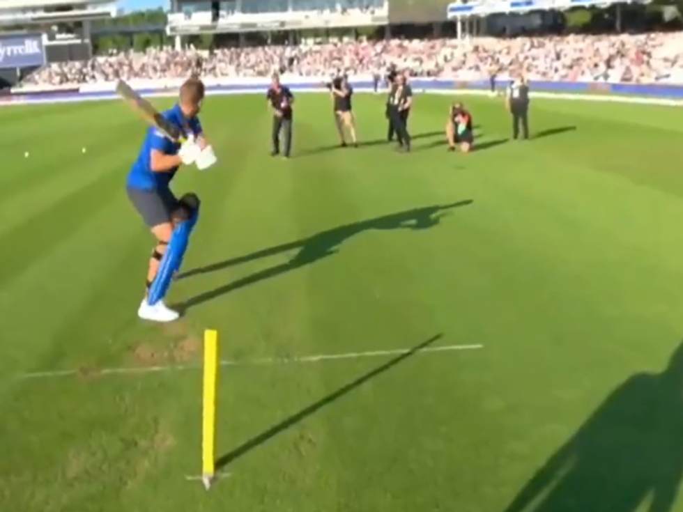 WATCH: An England player hitting sixes at Lord's but he is not a cricketer!