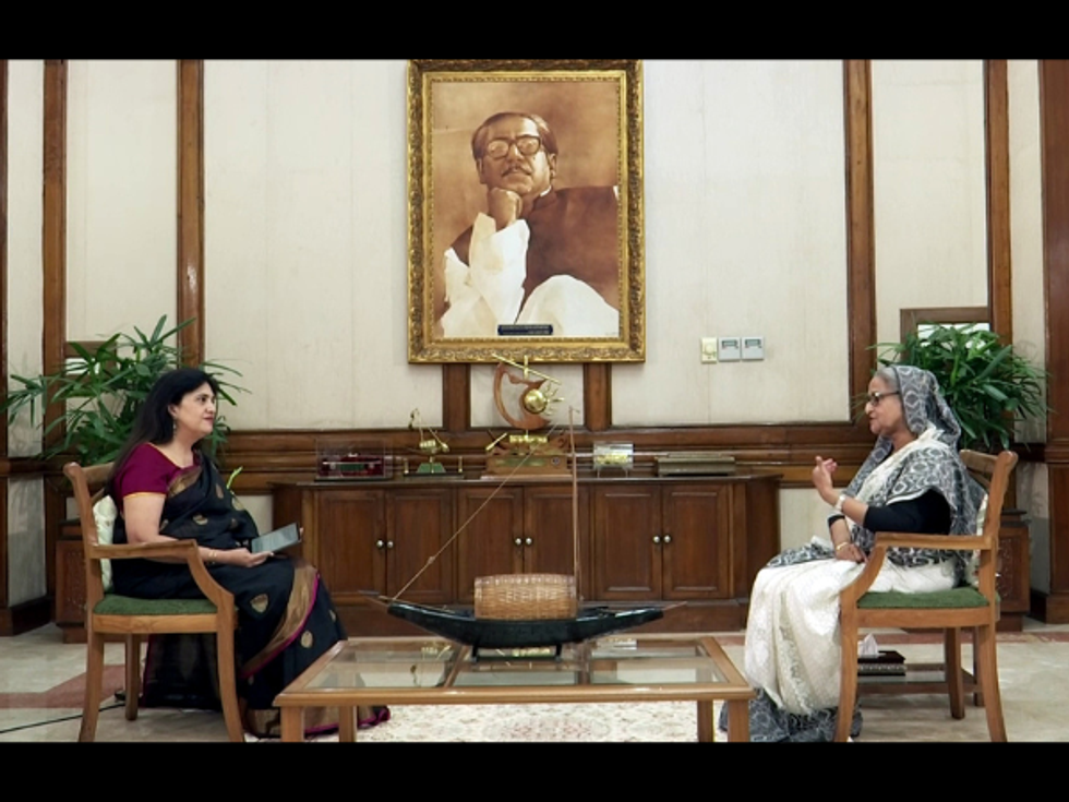 Bangladesh PM Sheikh Hasina chooses the enemy when asked about India, China