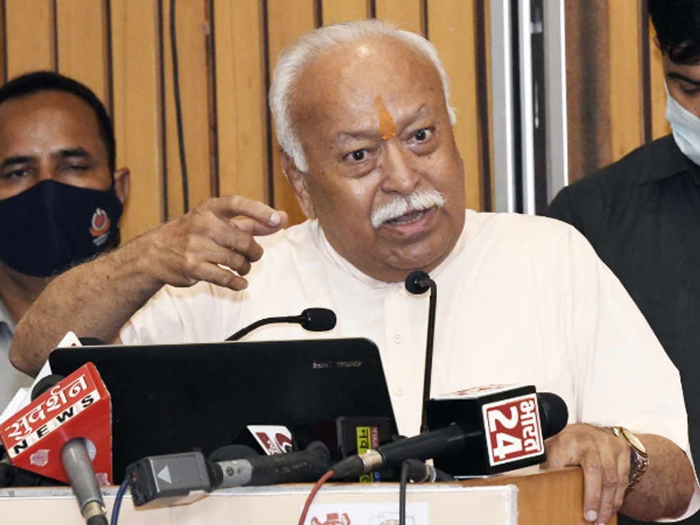 Mohan Bhagwat, chief of India's Hindu nationalist RSS, meets All India Imam Organisation head