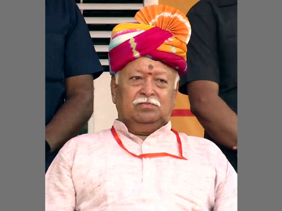 Everyone living in India is 'Hindu', says right-wing RSS chief Mohan Bhagwat