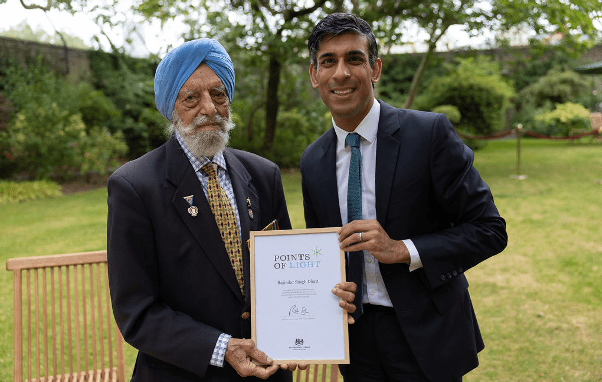 Sikh Second World War veteran honoured with Points of Light award