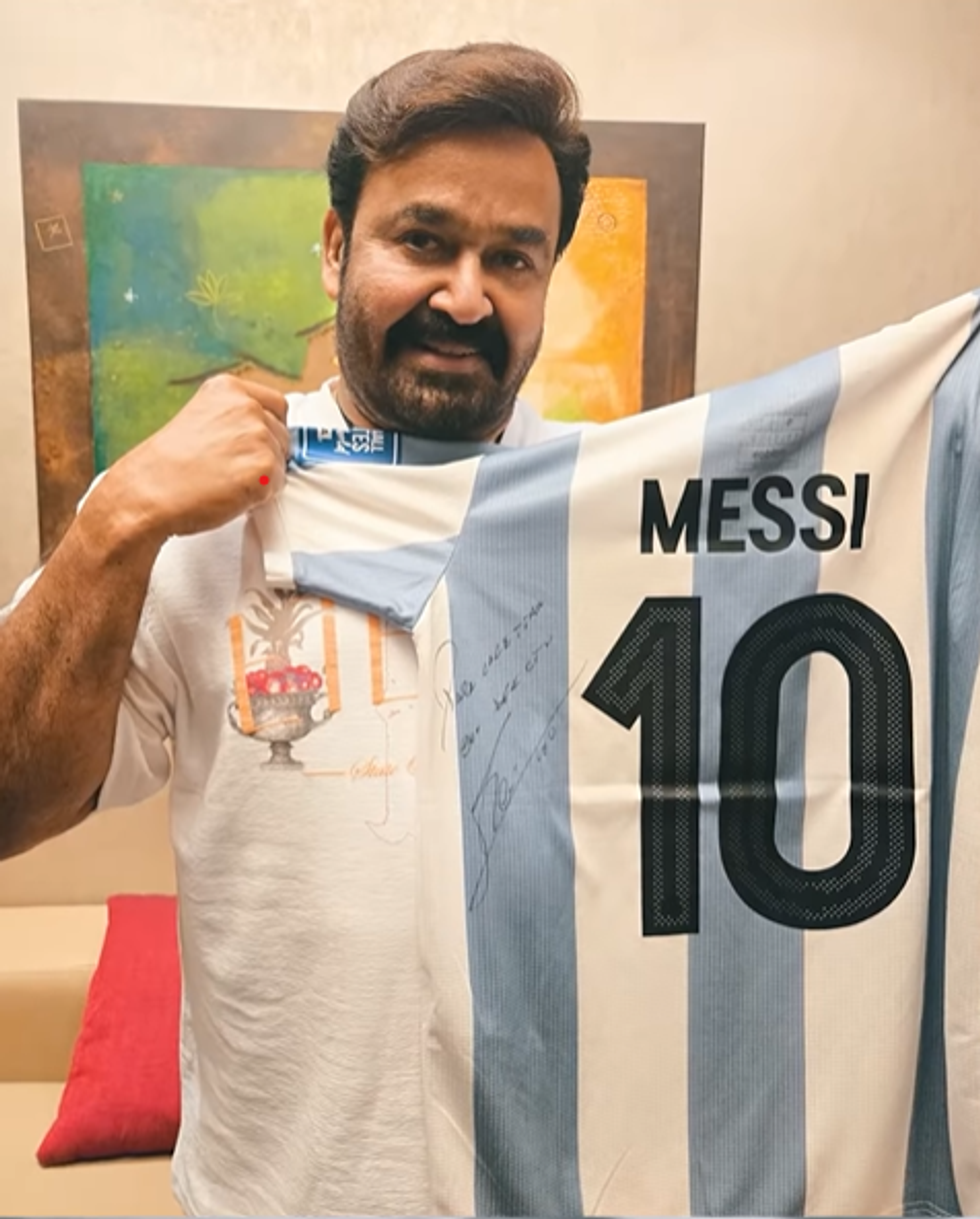 Mohanlal receives signed jersey from Lionel Messi, says 'I gently unwrapped the gift, my heart skipped a beat'