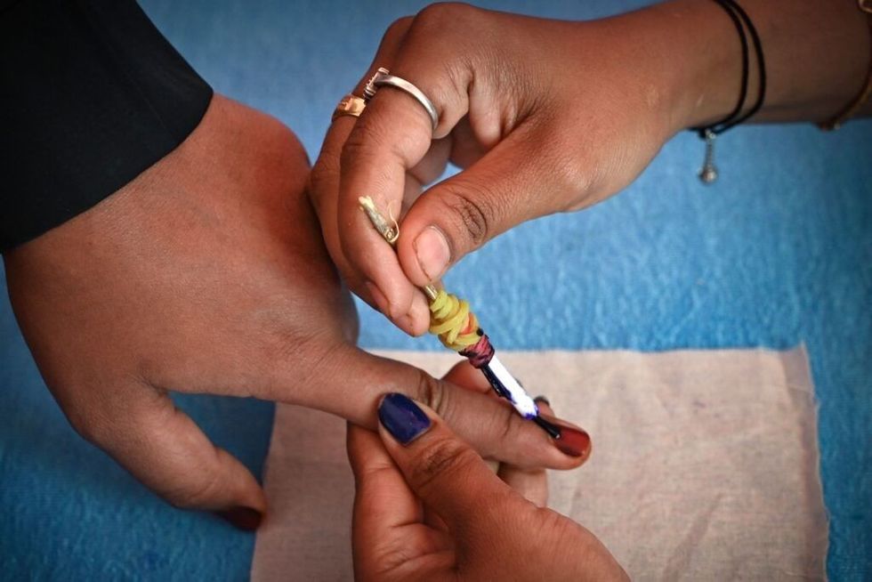 indelible ink voting Getty