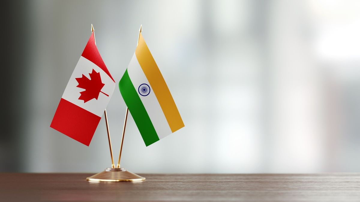 India and Canada flags