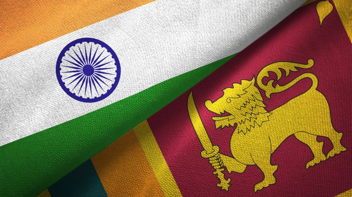 India and Sri Lanka flags