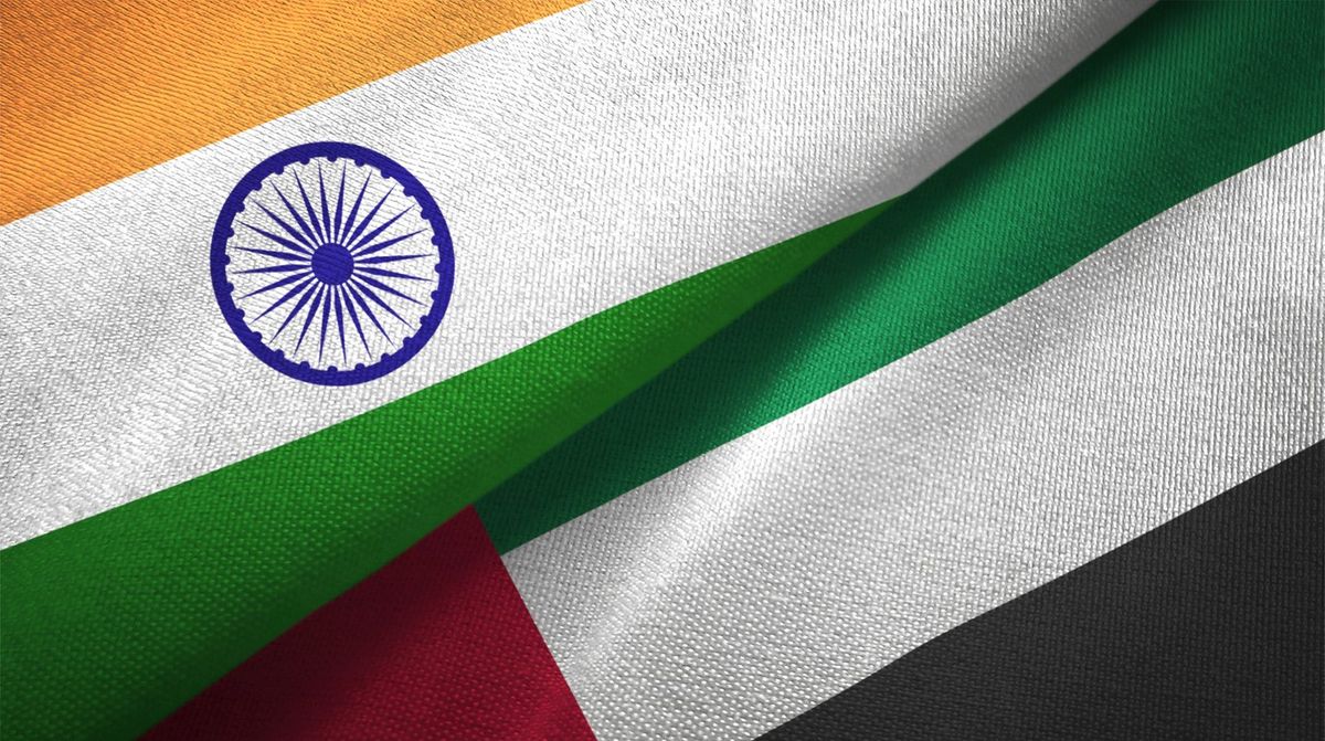 India and UAE flags