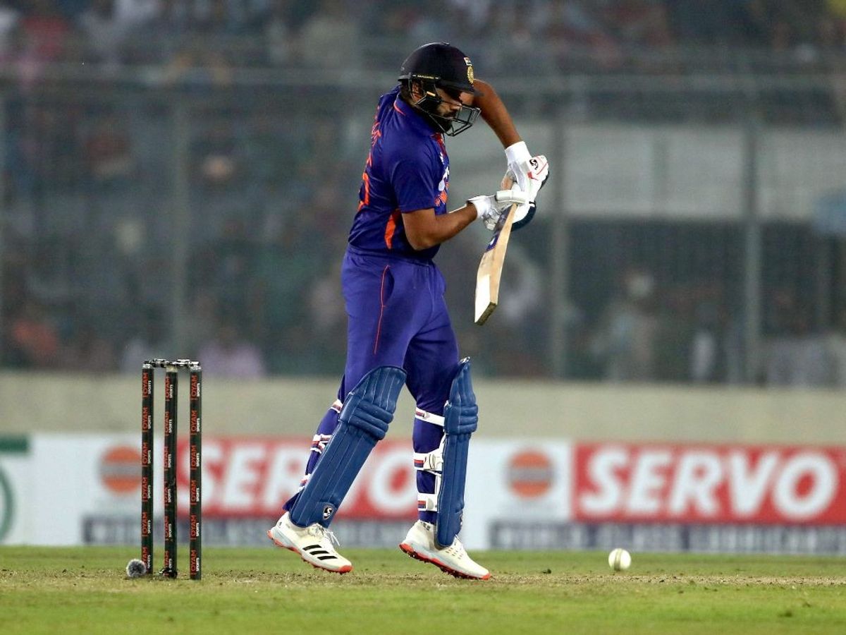 India captain Rohit Sharma plays a shot against Bangladesh in 2nd ODI in Dhaka