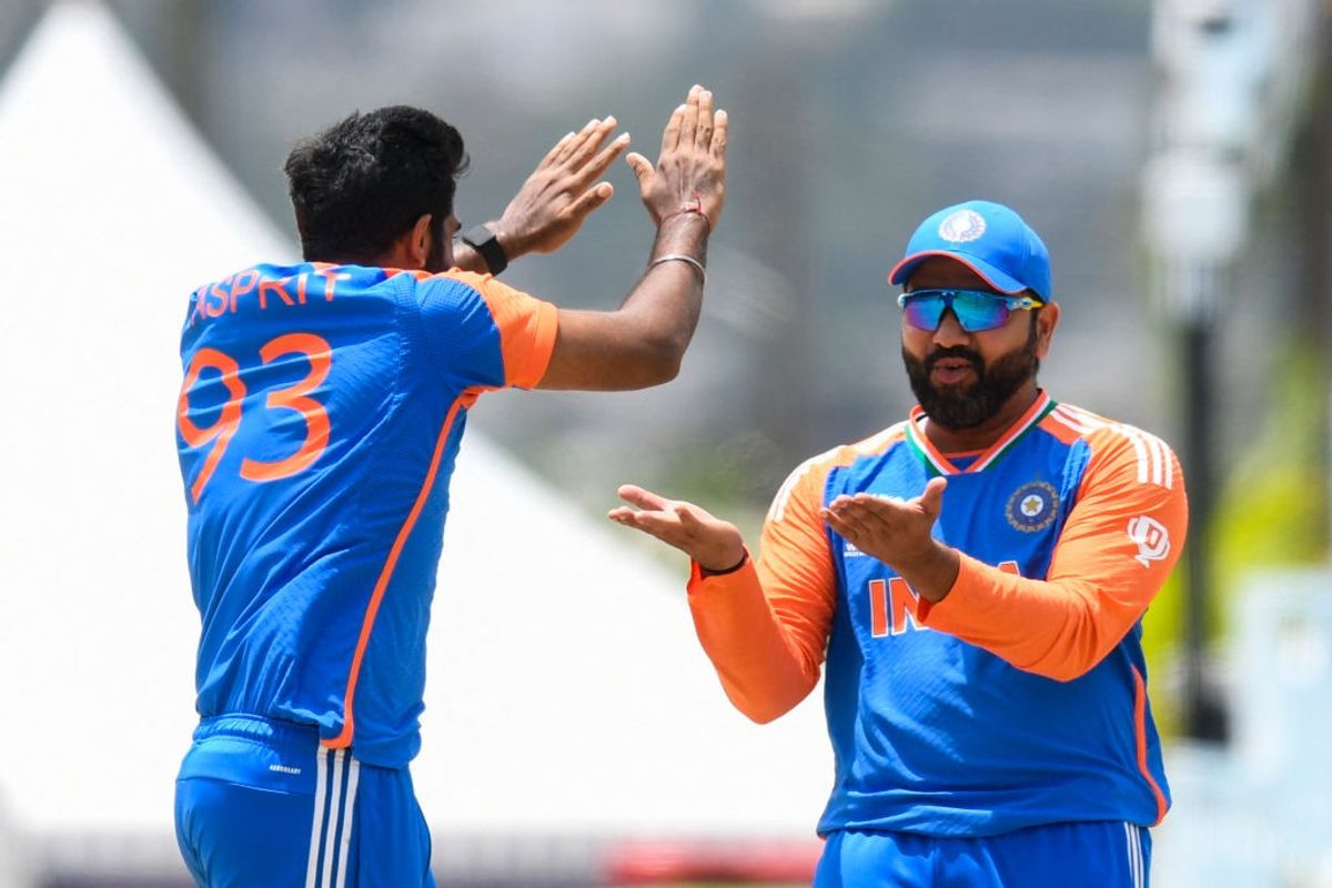 India captain Rohit Sharma with Jasprit Bumrah
