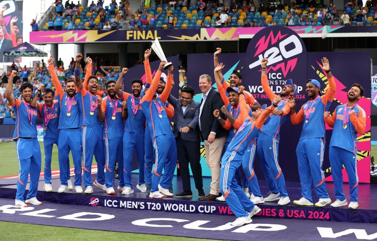 India cricket team celebrates the T20 World Cup 2024
