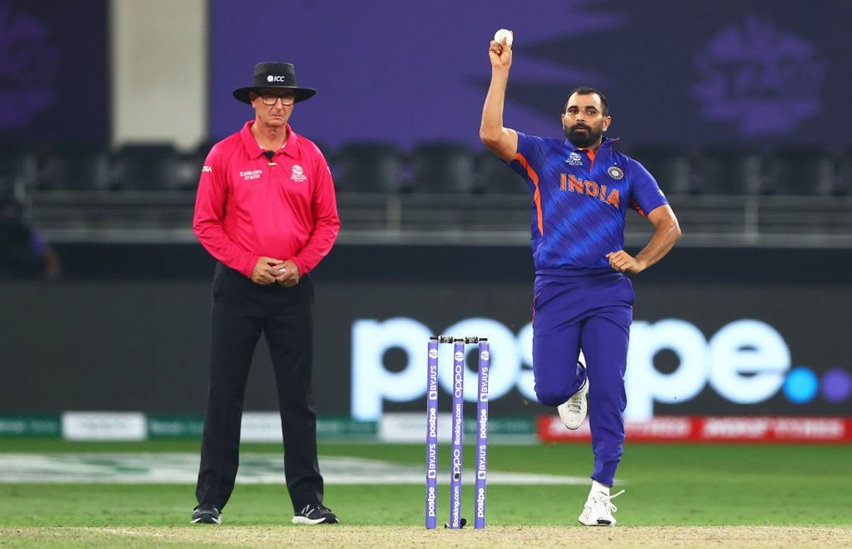India pacer Mohammed Shami in action