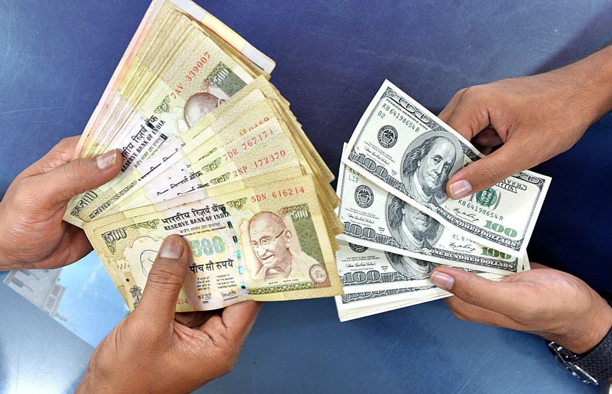 India rupee and US dollar