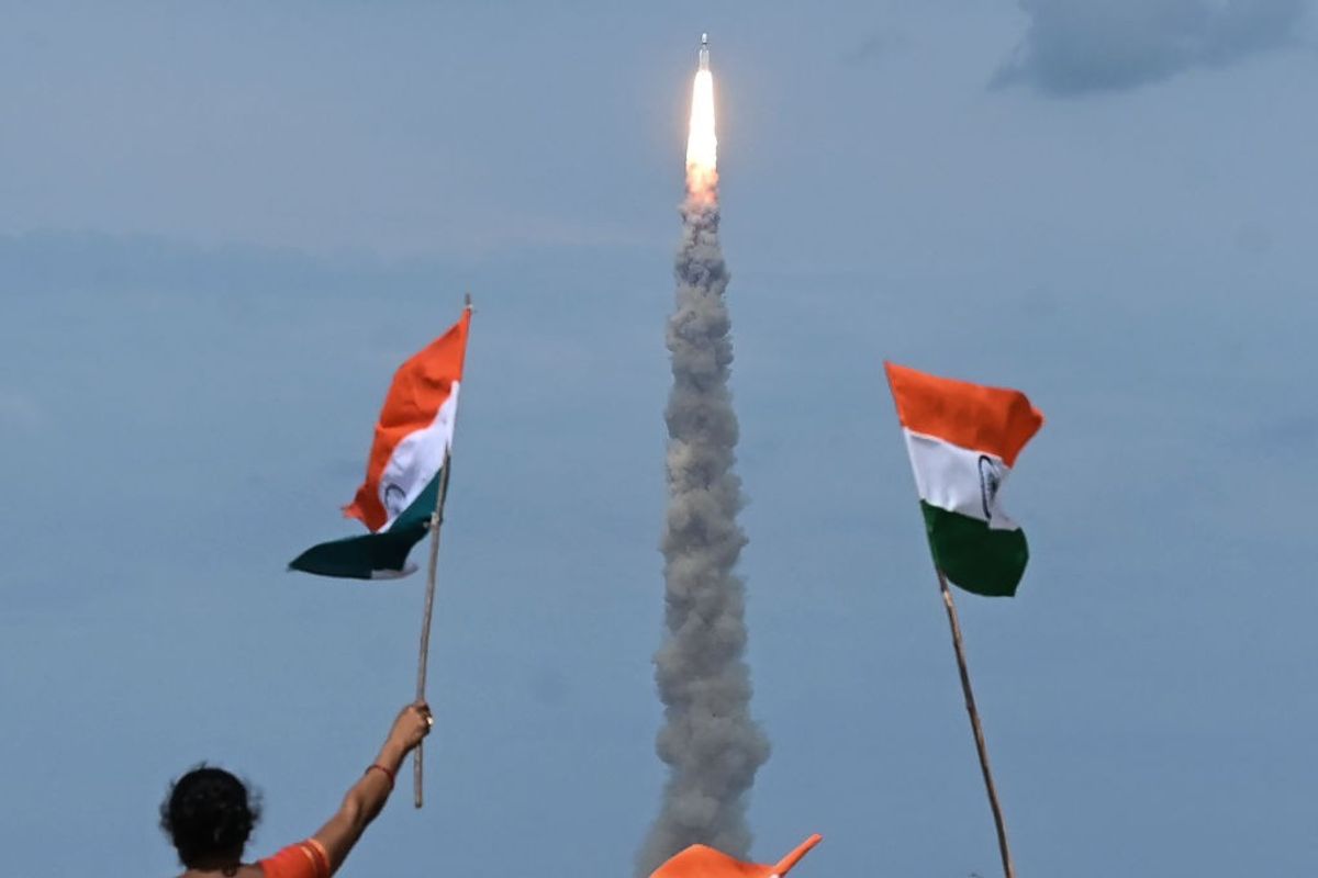 India's Chandrayaan-3 makes history by touching the moon's surface.