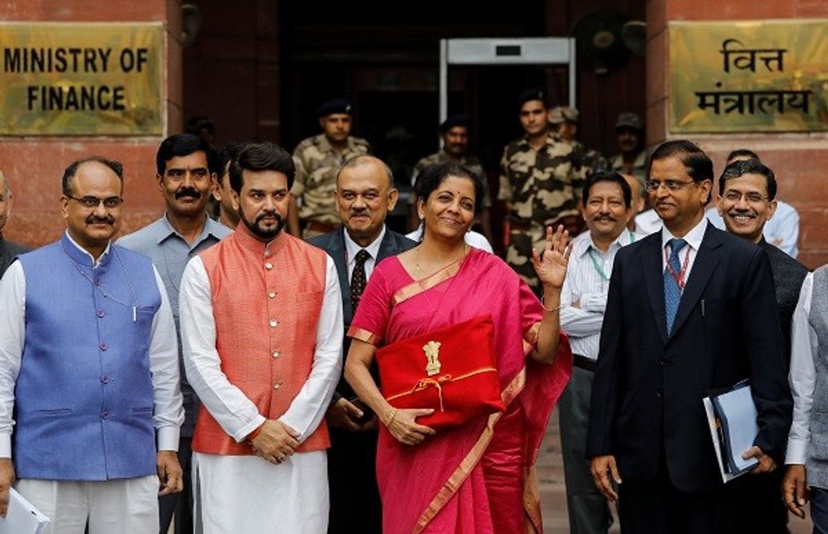 Indian Finance Minister Unveils Country's Budget For Financial Year 2019-20
