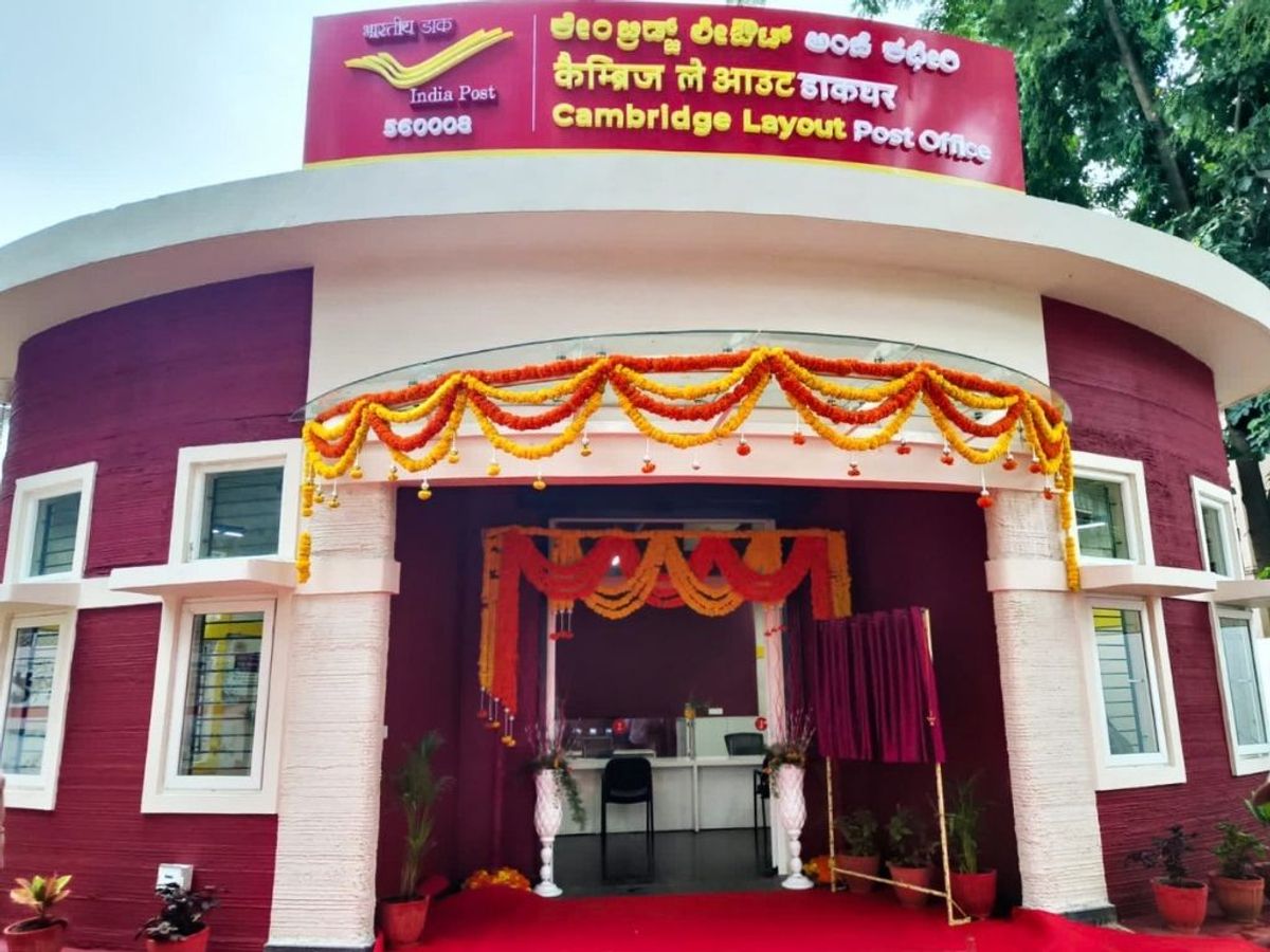 India's first 3D-printed post office building in Bengaluru in the southern Indian state of Karnataka.