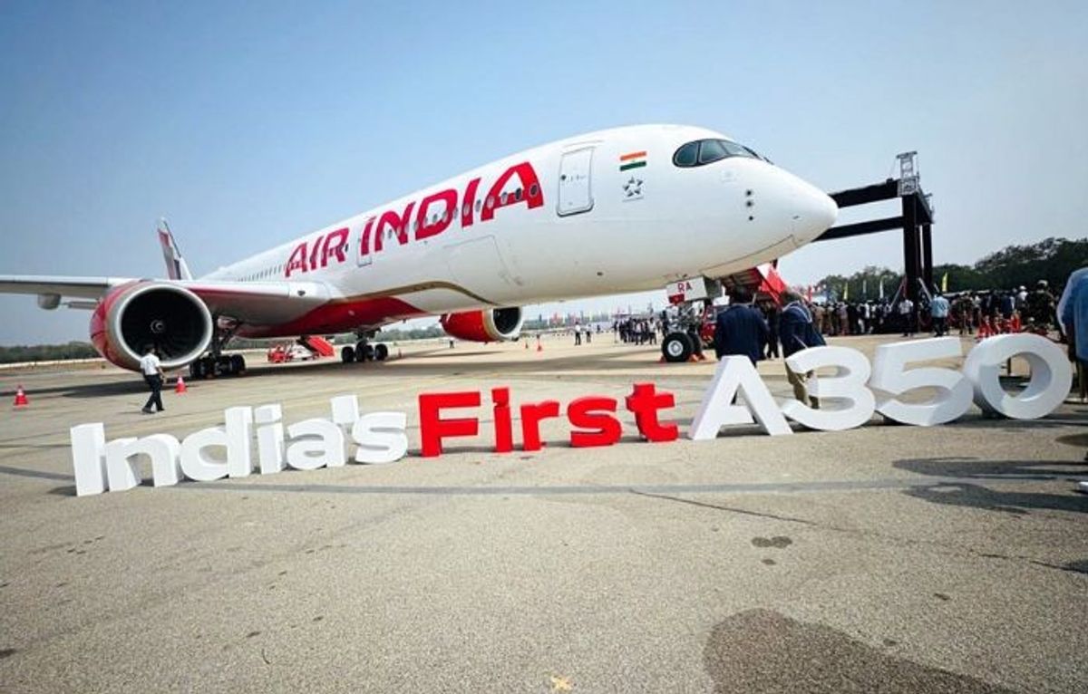 India's first Airbus A350 aircraft unveiled
