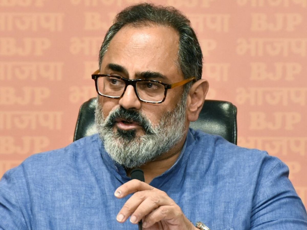 India's minister of state for information technology Rajeev Chandrasekhar