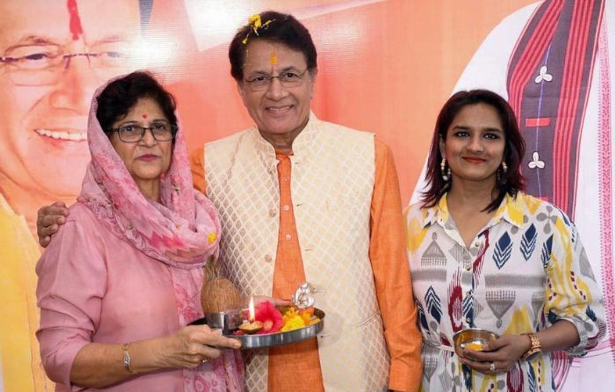 Indian actor Arun Govil, who played Lord Ram in the television serial 'Ramayan', files nomination for 2024 general elections