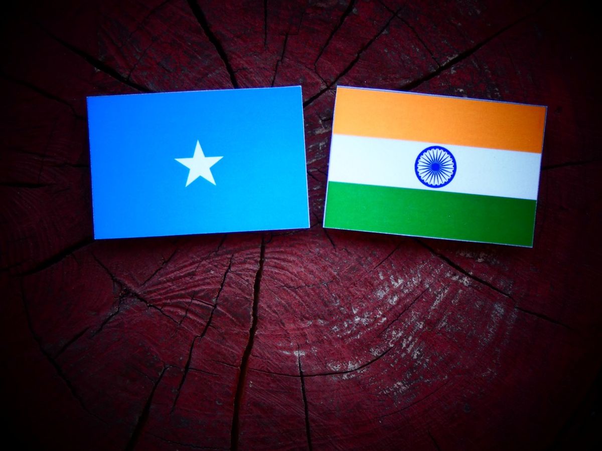 Indian and Somalian flags