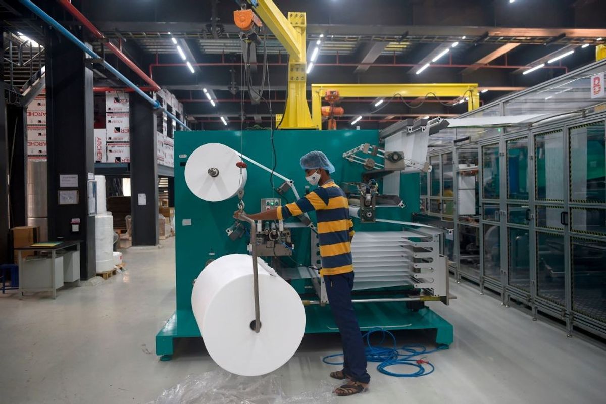 Indian economy diaper factory