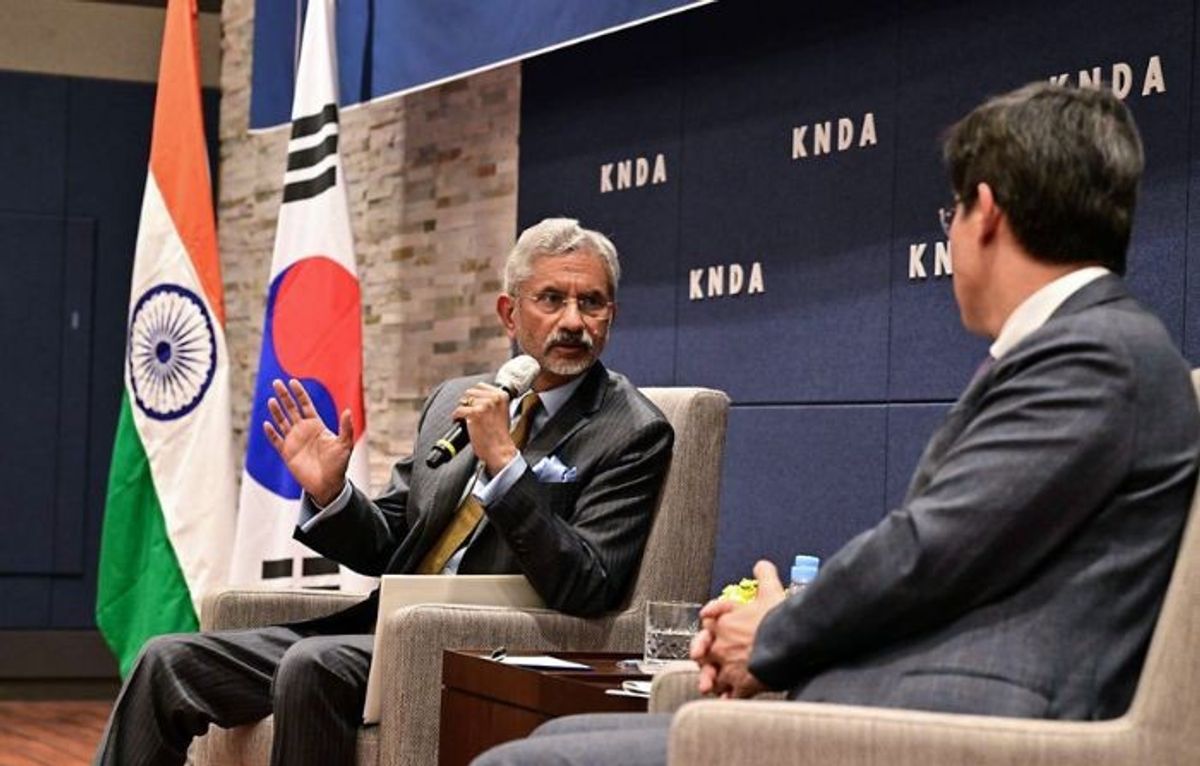 Indian external affairs minister Subrahmanyam Jaishankar in South Korea
