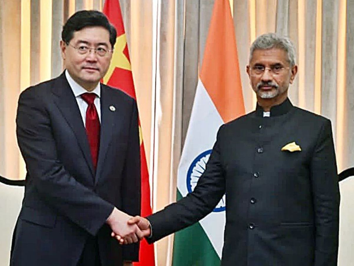 Indian external affairs minister Subrahmanyam Jaishankar meets his Chinese counterpart Qin Gang in New Delhi