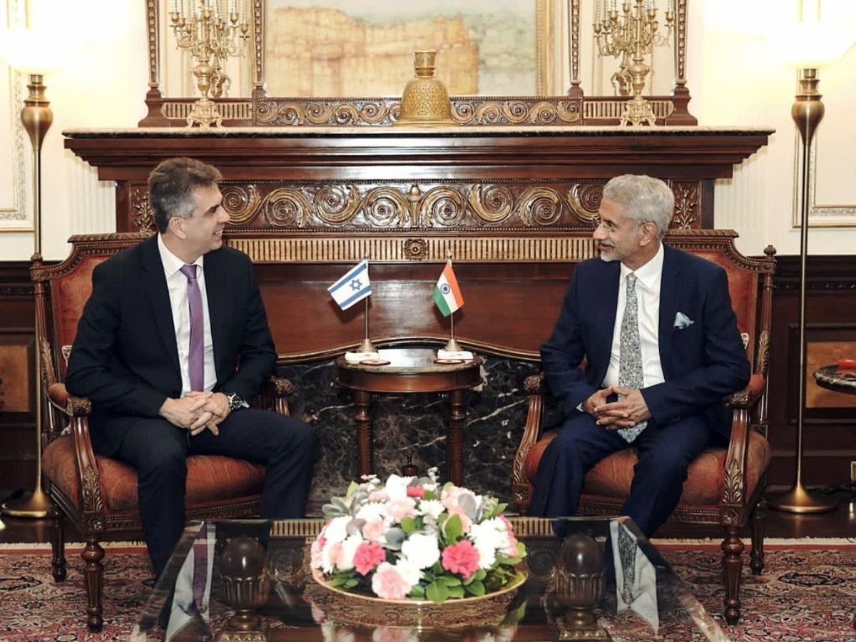 Indian external affairs minister Subrahmanyam Jaishankar speaks to his Israeli counterpart Eli Cohen in New Delhi