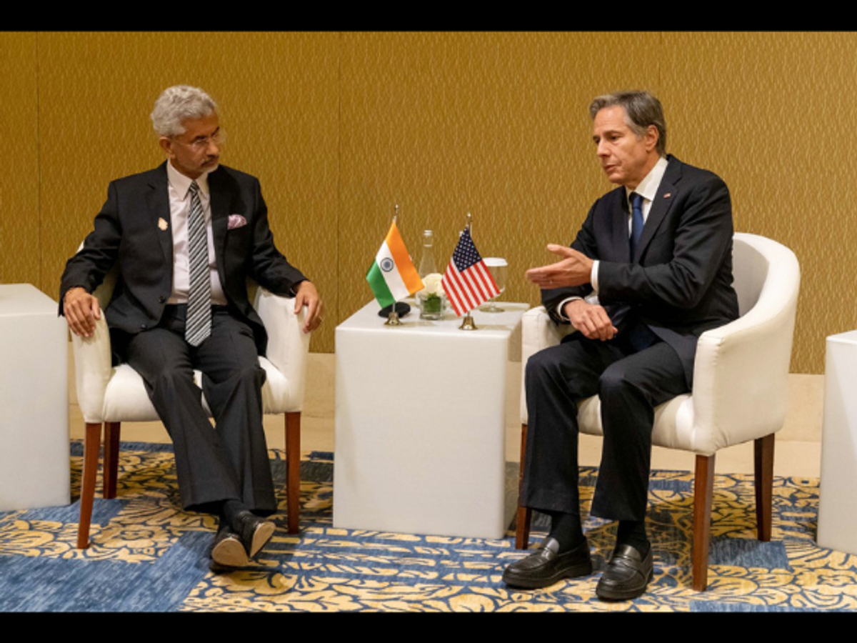 Indian external affairs minister Subrahmanyam Jaishankar with US secretary of state Antony Blinken