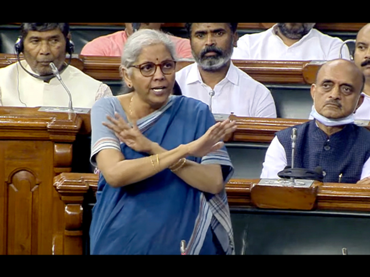 Indian finance minister Nirmala Sitharaman