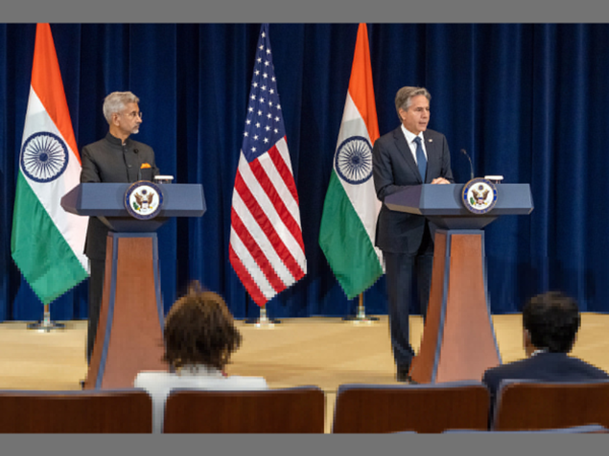 Indian foreign minister with US secretary of state