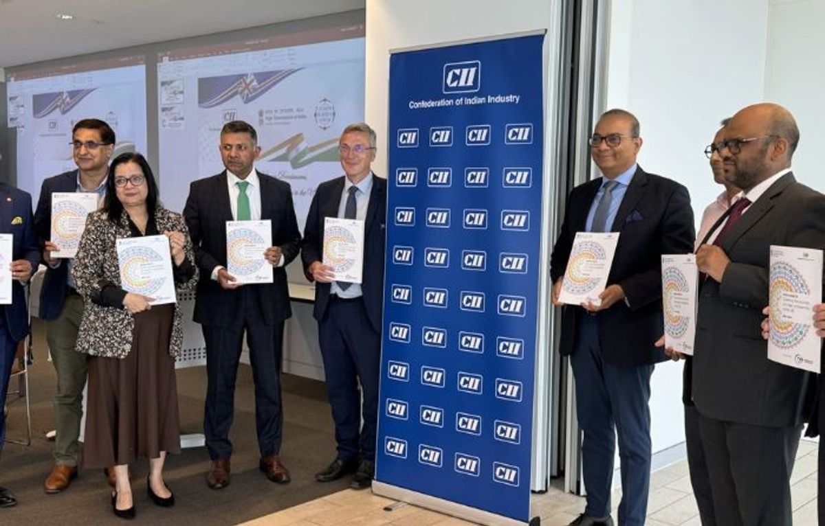 Indian high commissioner to the UK Vikram Doraiswami (third from left) launches the CII 'Indian Assets' report at Warwick Business School at the Shard in London