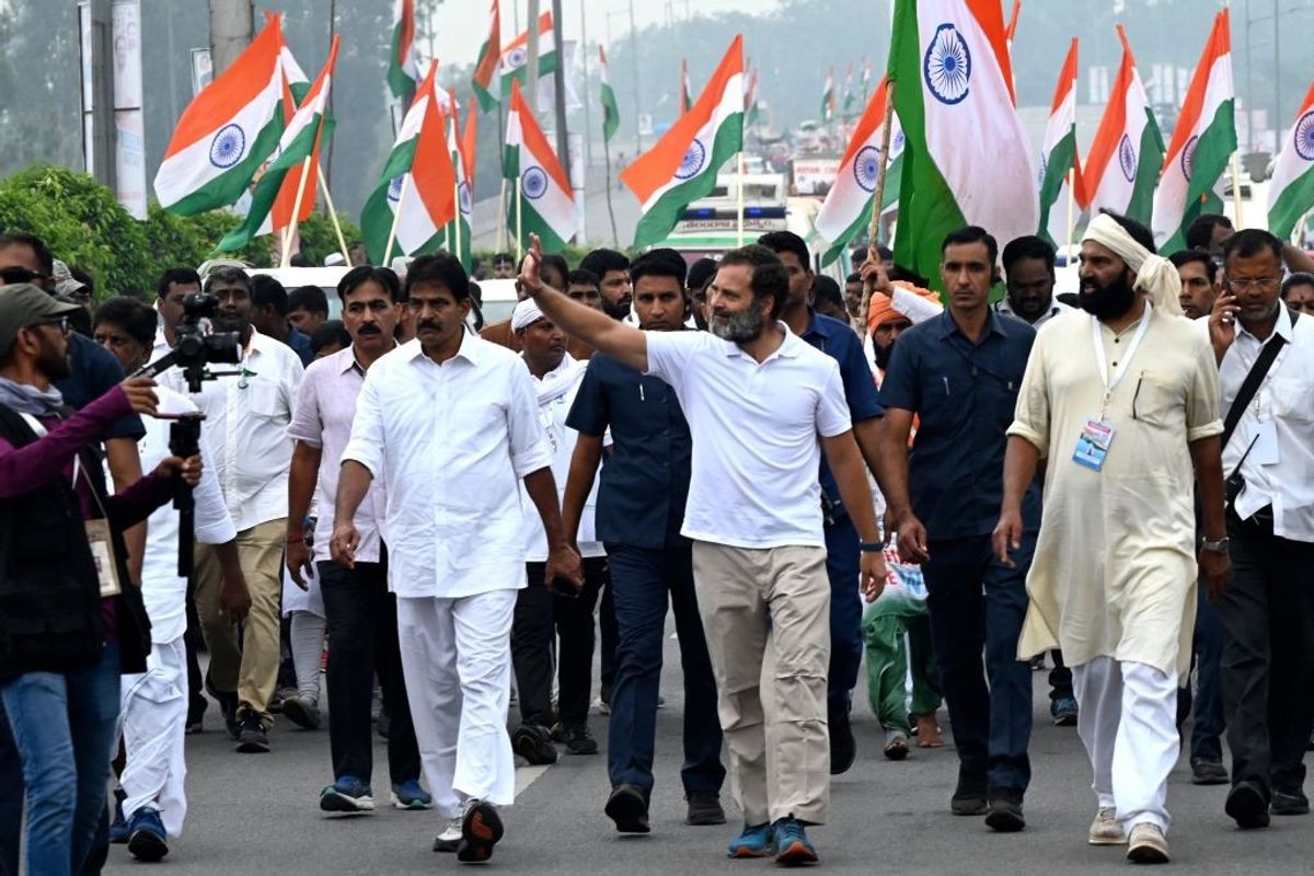 Indian National Congress leader Rahul Gandhi in Bharat Jodo Yatra