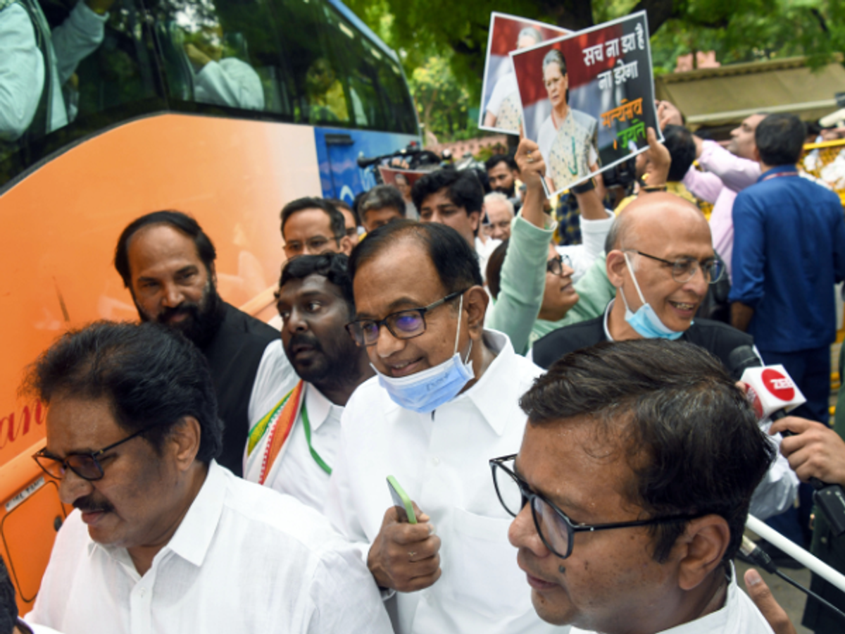 Indian National Congress leaders protest