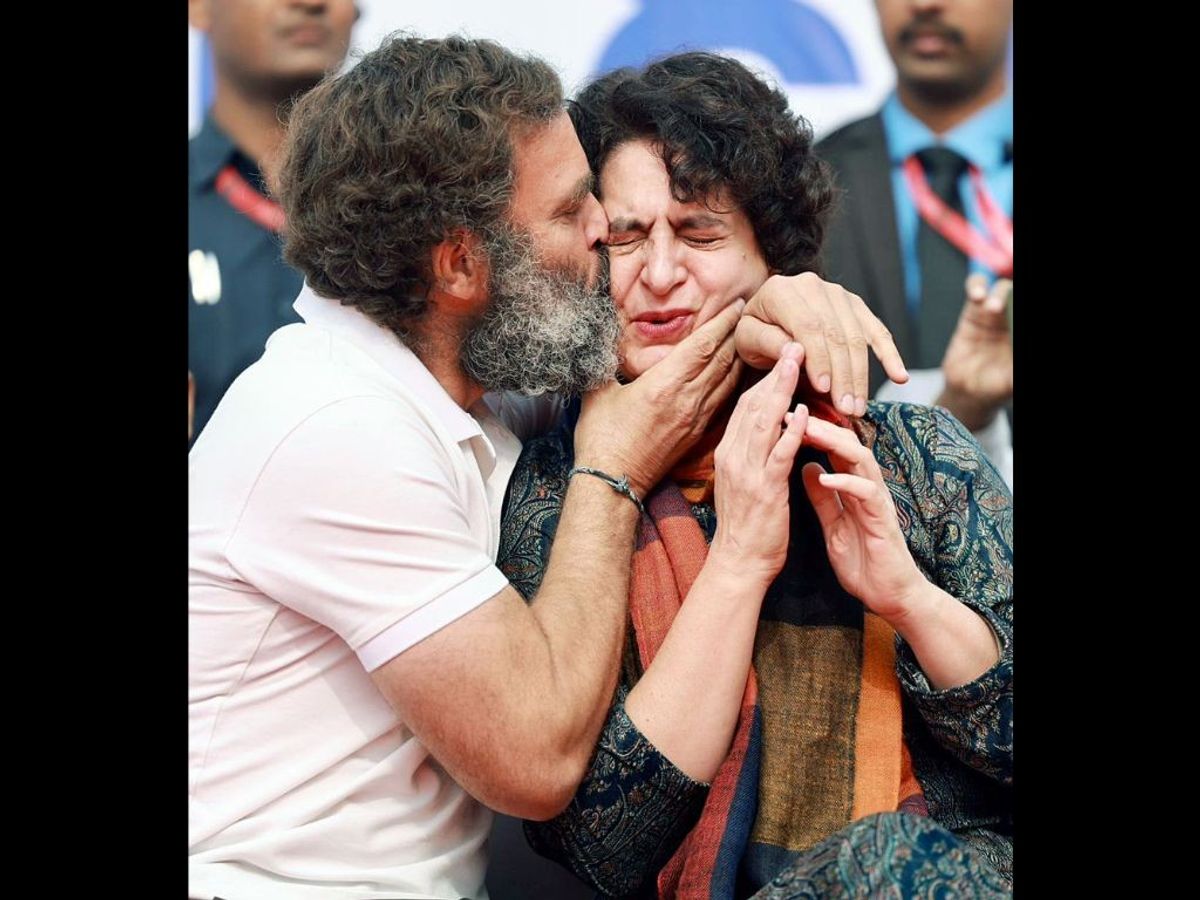 Indian National Congress leaders Rahul Gandhi and Priyanka Gandhi Vadra