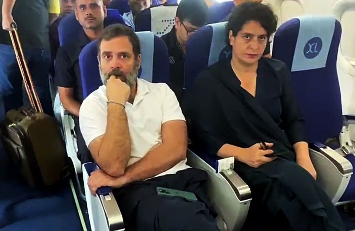 Indian National Congress leaders Rahul Gandhi and Priyanka Gandhi