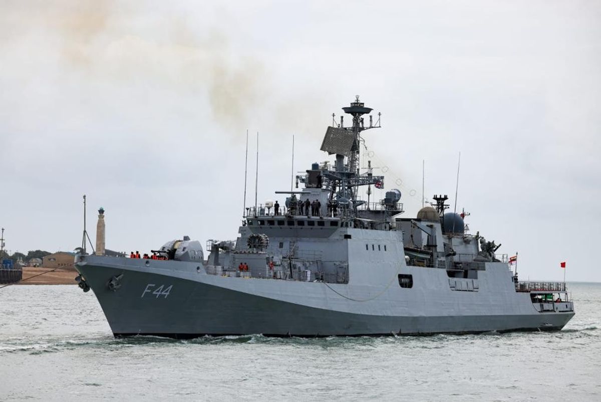 Indian warship INS Tabar arrives at UK harbour on goodwill visit