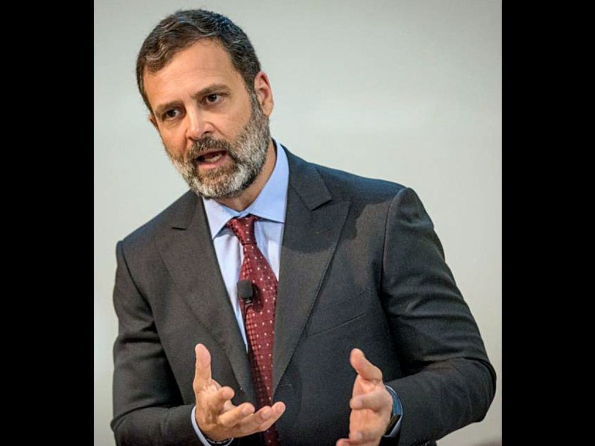 Indian parliamentarian Rahul Gandhi makes an address in the UK.