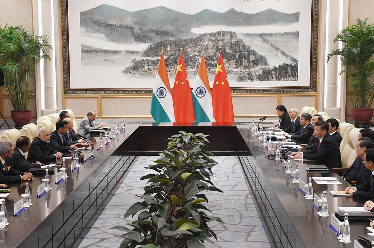 Indian PM Modi and Chinese president Xi