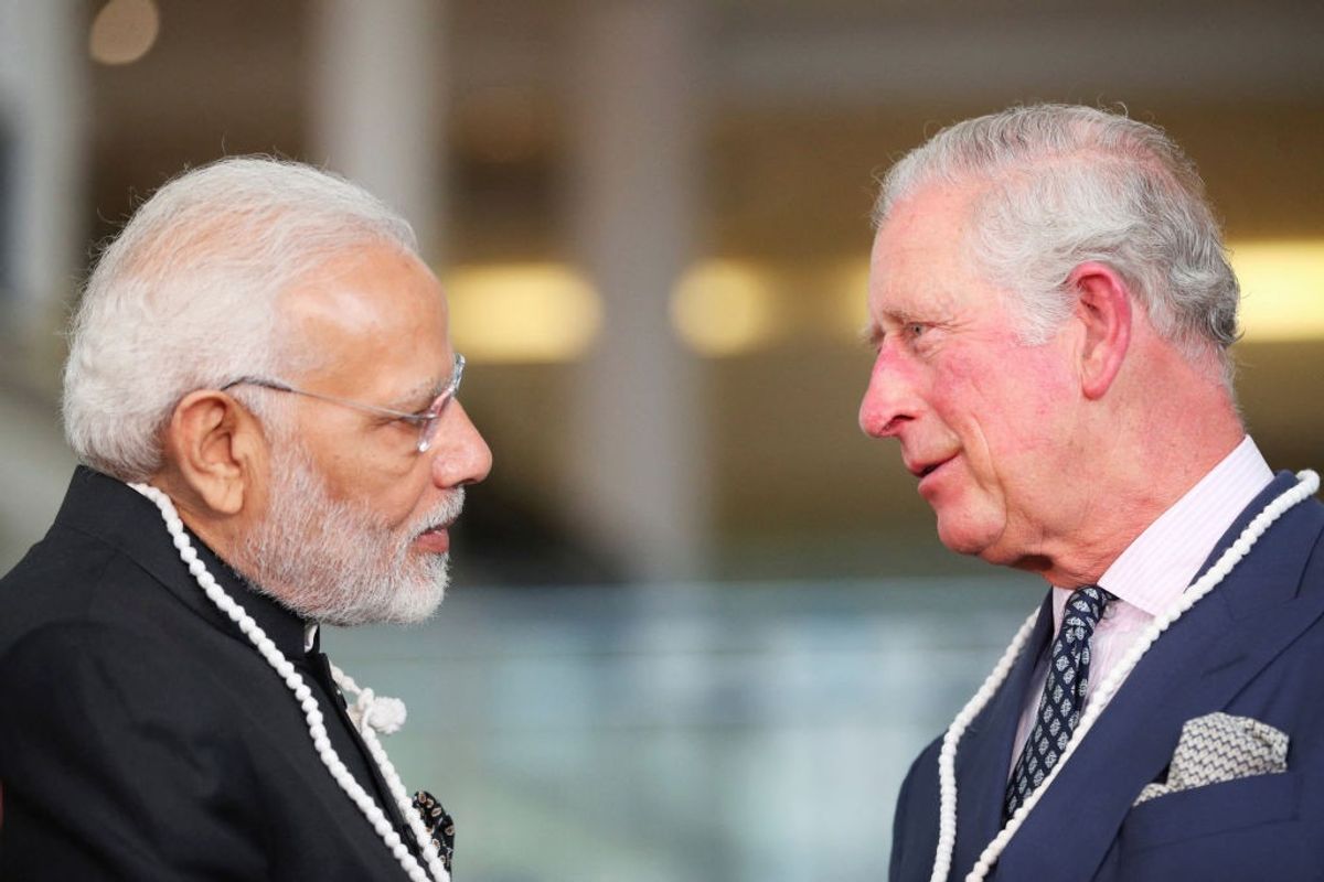 Indian PM Narendra Modi and British King Charles III