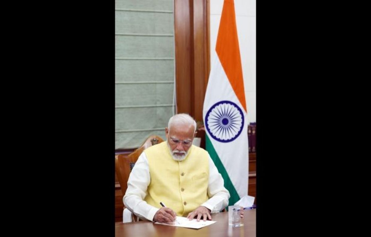 Indian PM Narendra Modi assumes office for the third time.