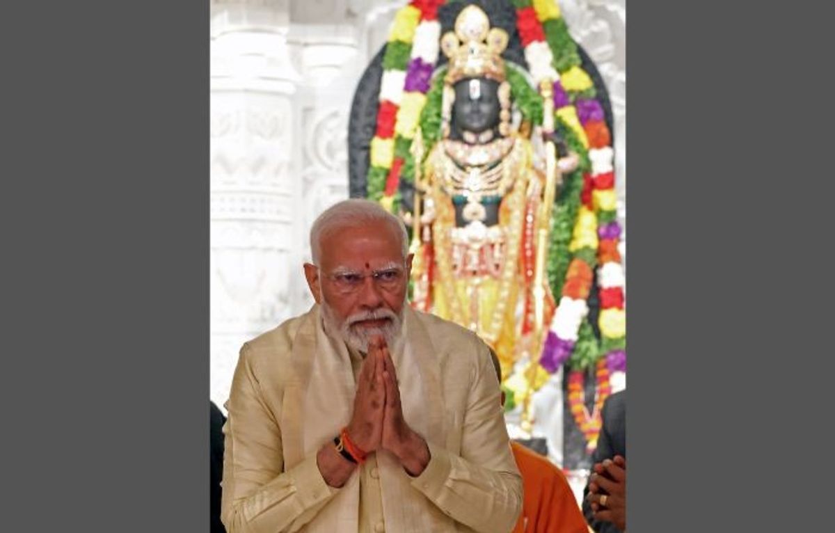 Indian PM Narendra Modi at Ram temple