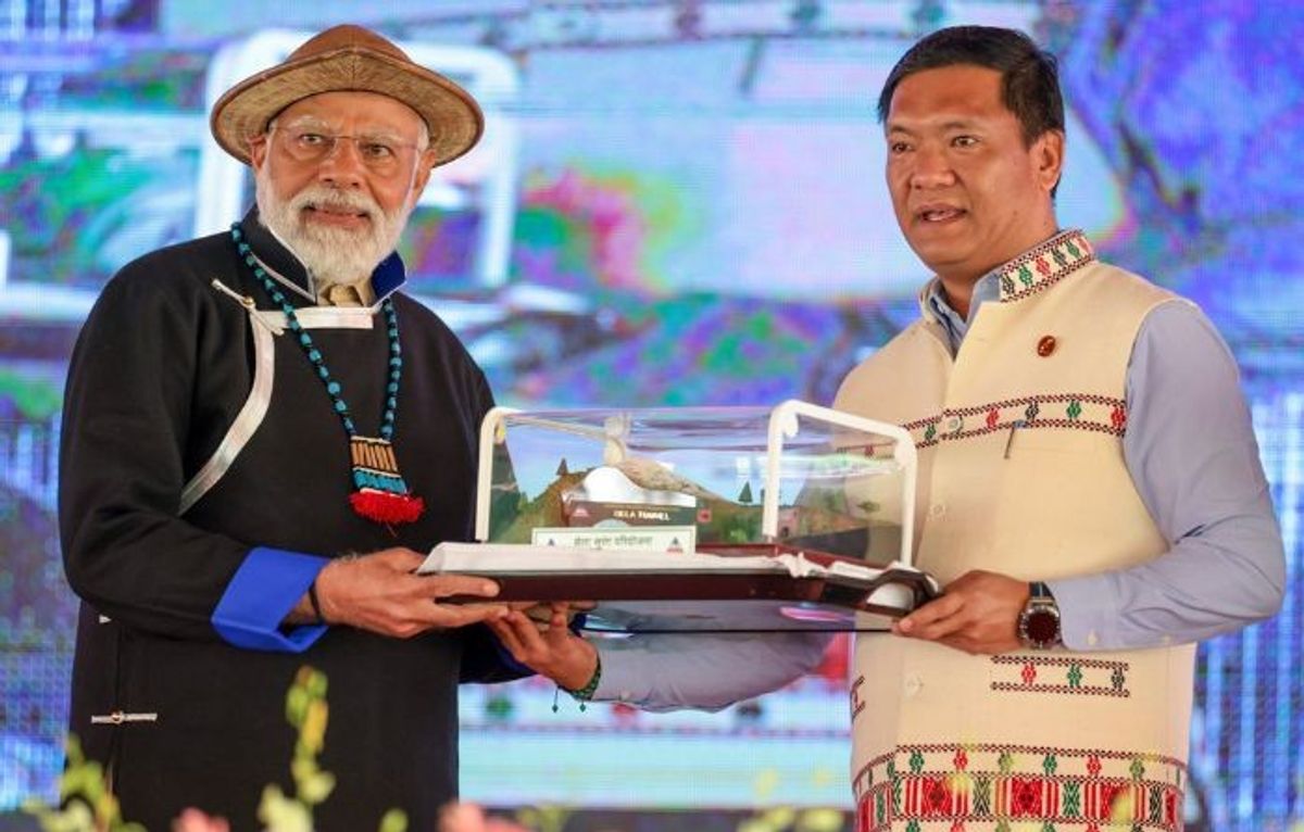 Indian PM Narendra Modi in Arunachal Pradesh