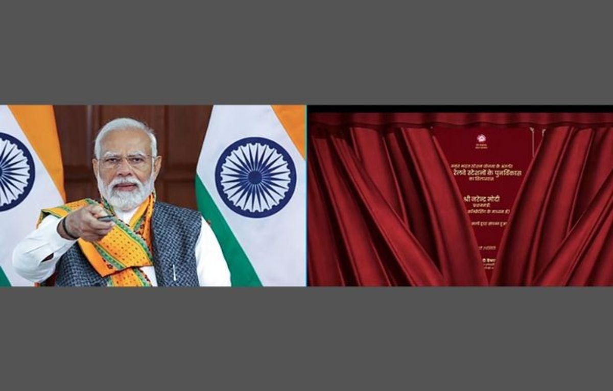 Indian PM Narendra Modi inaugurates railway projects