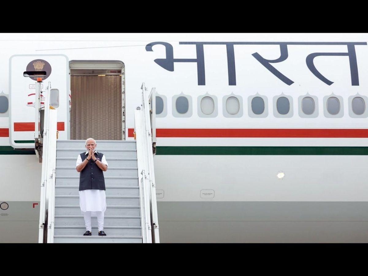 Indian PM Narendra Modi leaves for France for two-day visit.