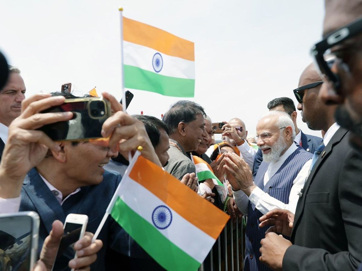 Indian PM Narendra Modi reaches the US for state visit.