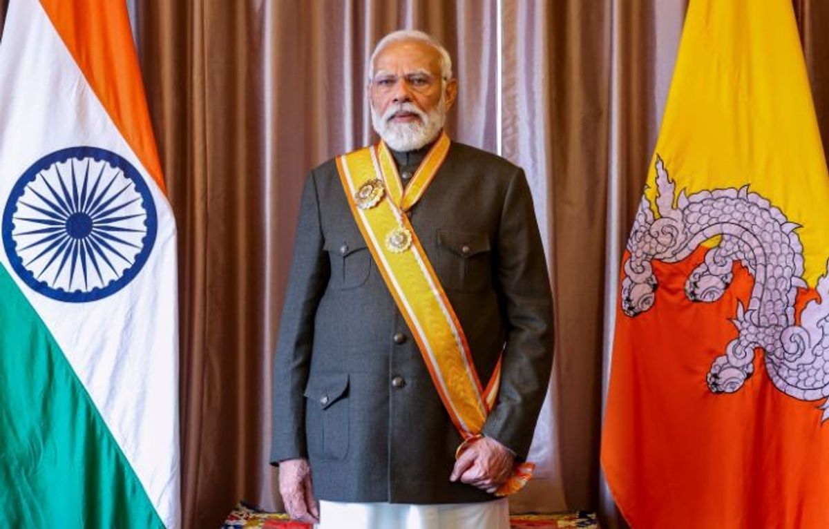 Indian PM Narendra Modi receives Bhutan's highest civilian award