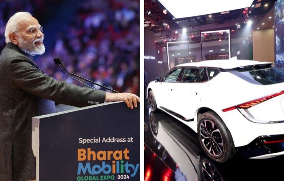 Indian PM Narendra Modi speaks at Bharat Mobility Global Expo 2024