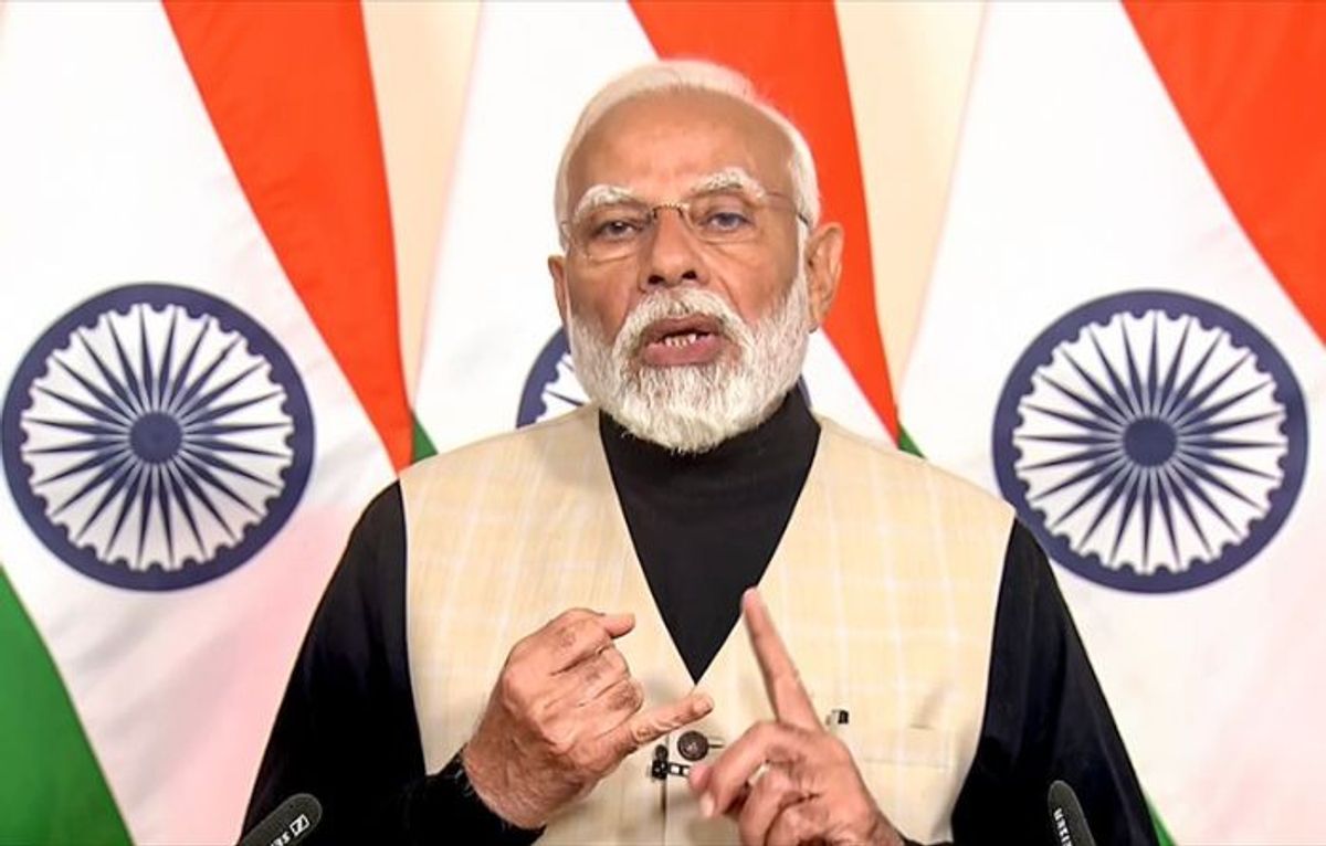 Indian PM Narendra Modi speaks on India's interim budget 2024