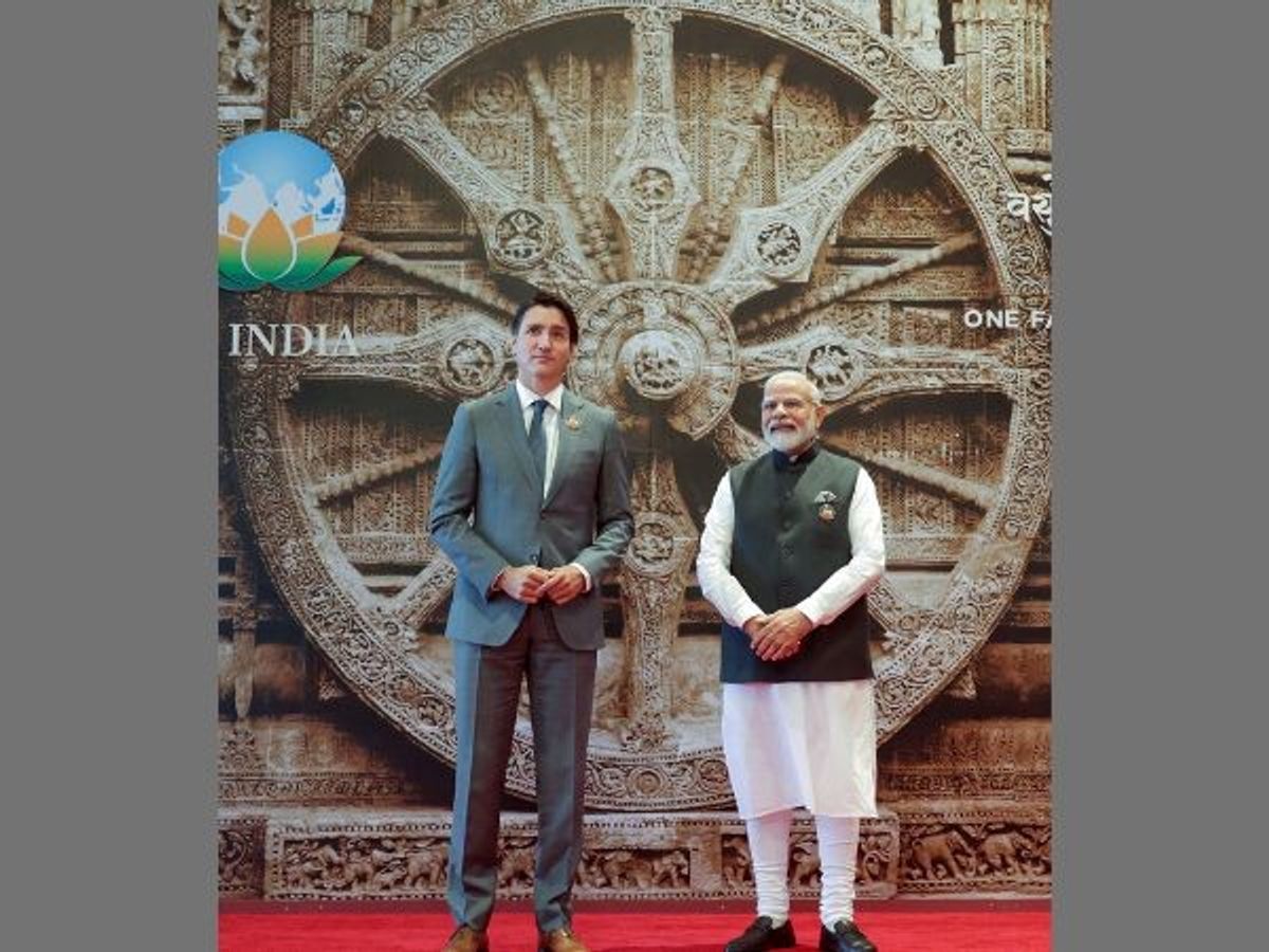Indian PM Narendra Modi with his Canadian counterpart Justin Trudeau