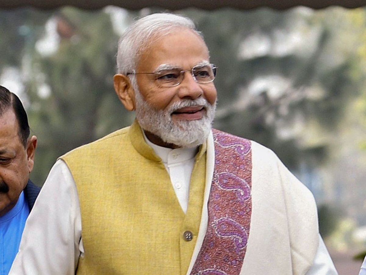 Indian prime minister Narendra Modi ahead of the budget session of the Parliament