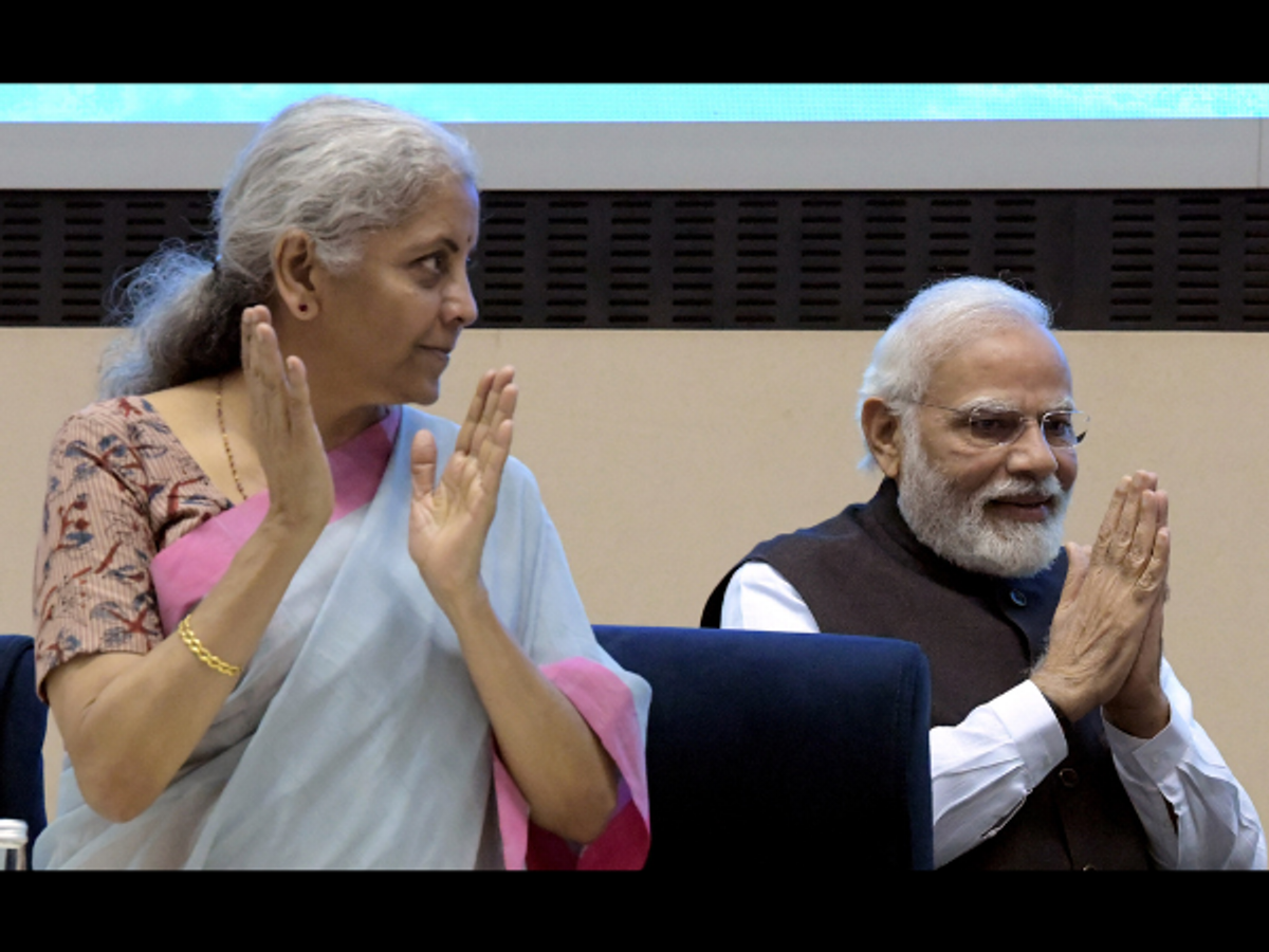 Indian prime minister Narendra Modi and finance minister Nirmala Sitharaman